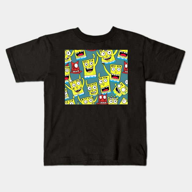 SpongeBob designs Kids T-Shirt by FromottaDesignz